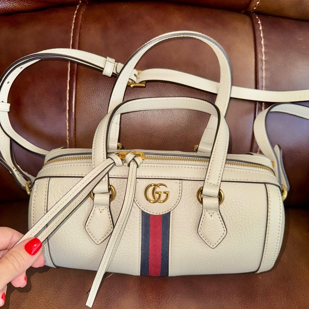 Gucci Cream Mini Bag with Gold Accents